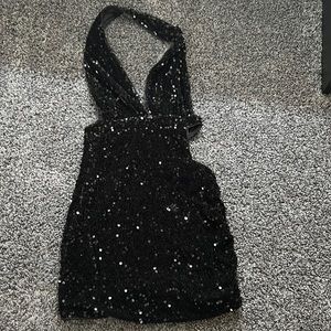 Black sequin dress